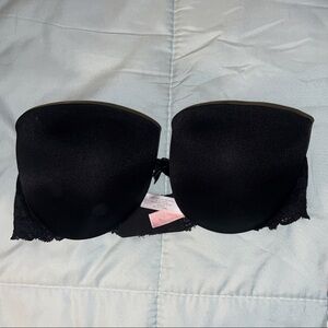 Victoria’s Secret Black Lace Strapless Bra